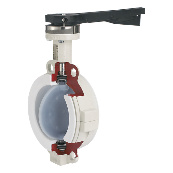 Neotecha NeoSeal Lined Butterfly Valve with Manual Actuator